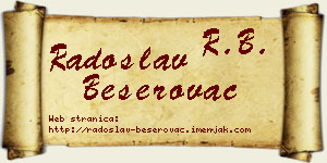Radoslav Beserovac vizit kartica